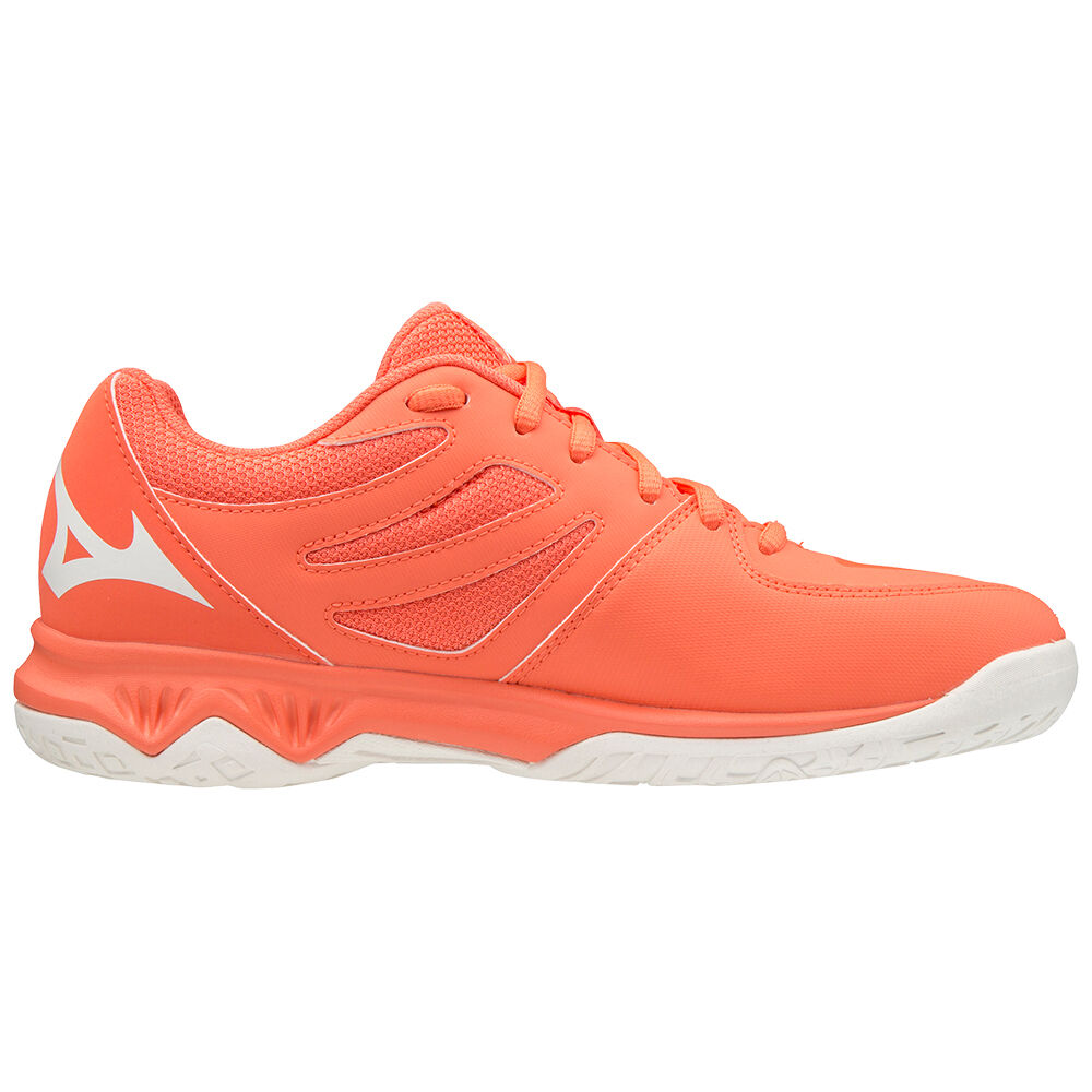 Zapatillas Voleibol Mizuno Thunder Blade 2 Mujer Coral/Blancas Baratas NDRE-47213